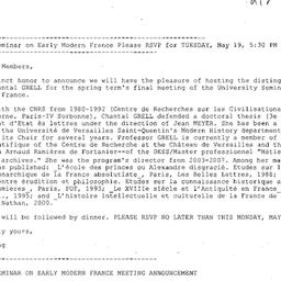 Announcements, 2009-05-19. ...