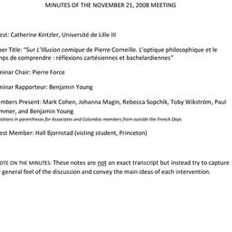 Minutes, 2008-11-21. Post-C...