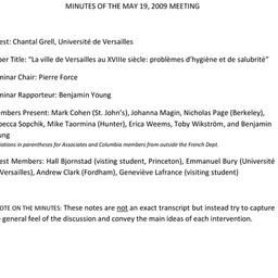 Minutes, 2009-05-19. Post-C...