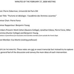Minutes, 2008-02-27. Post-C...
