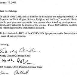 Correspondence, 2007-01-22....