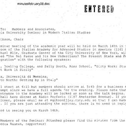 Announcements, 2008-03-14. ...