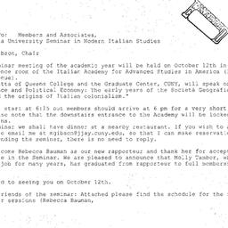 Announcements, 2007-10-12. ...