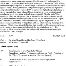 Schedules, Urbanism and Pub...