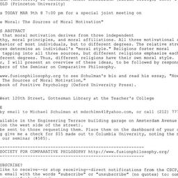 Announcements, 2009-03-09. ...