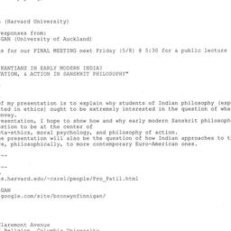 Announcements, 2009-05-08. ...