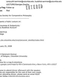 Announcements, 2008-01-25. ...