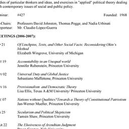 Schedules. Studies in Polit...