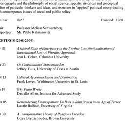 Schedules. Studies in Polit...