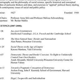 Schedules. Studies in Polit...