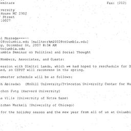 Correspondence, 2007-11-08....