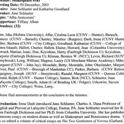 Minutes, 2005-12-09. Shakes...