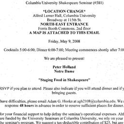 Announcements, 2008-05-09. ...