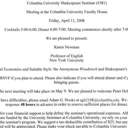 Announcements, 2008-04-11. ...