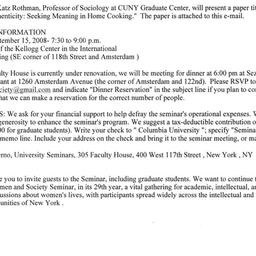 Announcements, 2008-09-15. ...