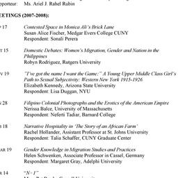 Schedules, Women and Societ...