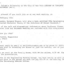 Announcements, 2008-02-13. ...