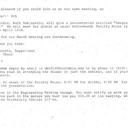 Announcements, 2008-04-09. ...