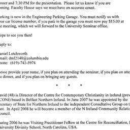 Announcements, 2007-11-07. ...