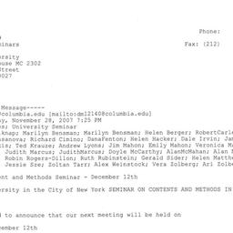 Announcements, 2007-12-12. ...