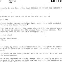 Announcements, 2008-03-05. ...