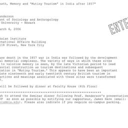 Announcements, 2006-03-06. ...