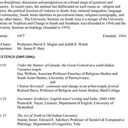 Schedules. South Asia, semi...