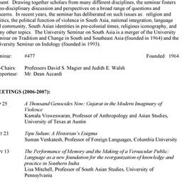 Schedules. South Asia, semi...