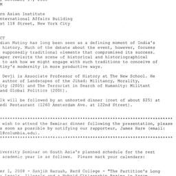 Announcements, 2008-11-17. ...
