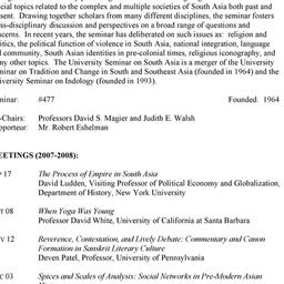 Schedules. South Asia, semi...