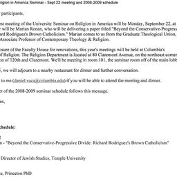 Announcements, 2008-09-22. ...