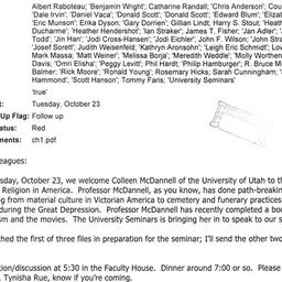 Announcements, 2007-10-23. ...