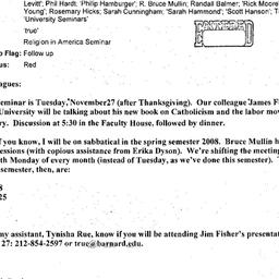 Announcements, 2007-11-27. ...