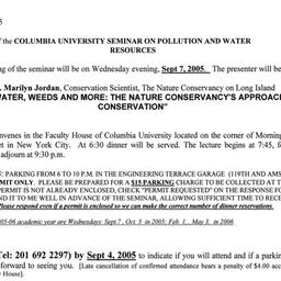 Announcements, 2005-09-07. ...