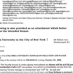 Announcements, 2008-10-30. ...