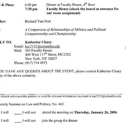 Announcements, 2006-01-26. ...