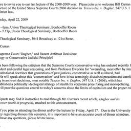 Announcements, 2009-04-22. ...