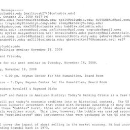 Announcements, 2008-11-18. ...