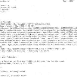 Announcements, 2008-02-13. ...
