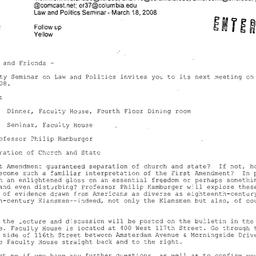 Announcements, 2008-03-18. ...