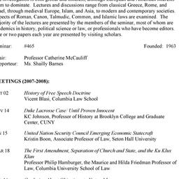 Schedules. Law and Politics...