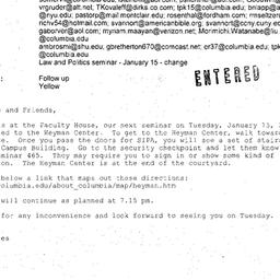 Announcements, 2008-01-15. ...
