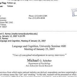 Announcements, 2007-01-25. ...