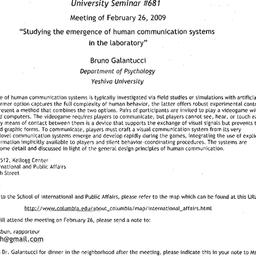 Announcements, 2009-02-26. ...