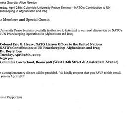 Announcements, 2009-04-28. ...