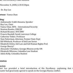 Minutes, 2008-11-04. The Pr...