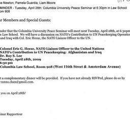 Correspondence, 2009-04-28....