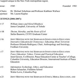 Schedules. Ethics, Moral Ed...