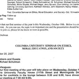 Announcements, 2007-10-10. ...