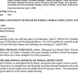 Announcements, 2008-04-02. ...